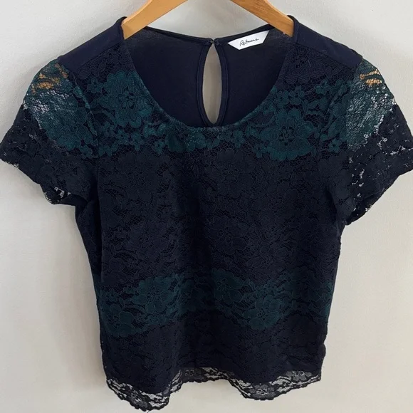 Reitmans Midnight Blue Lace Top - Picture 3 of 7